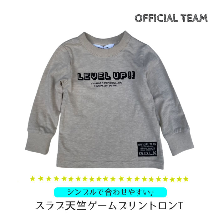 OFFICIAL TEAM Slub Jersey Game Print Long Sleeve T-Shirt