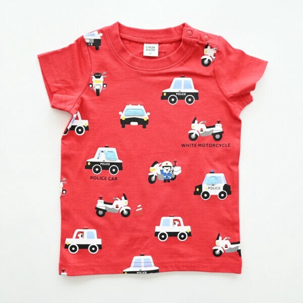 CHEEK ROOM チークルーム パトカー総柄Tシャツ
