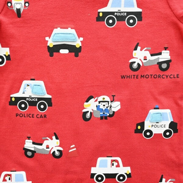CHEEK ROOM チークルーム パトカー総柄Tシャツ