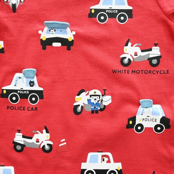 CHEEK ROOM チークルーム パトカー総柄Tシャツ