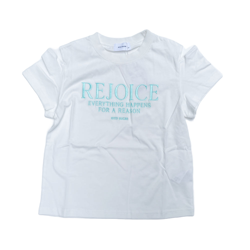 RiCO SUCRE REJOICE logo off-shoulder T-shirt