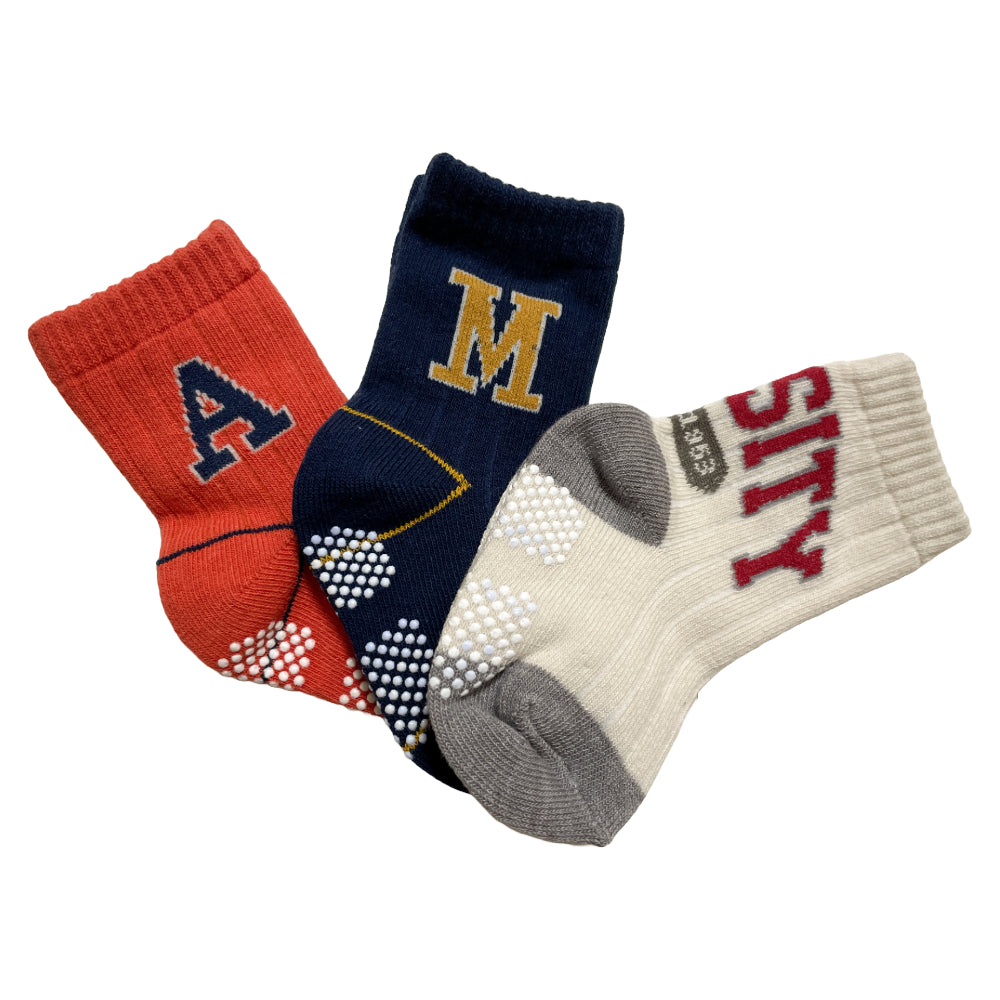 Baby socks, crew socks, set of 3