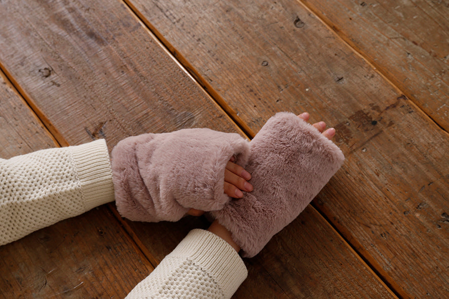 Fingerless gloves for children, fluffy, kids, juniors, smartphone, stylish, plain, simple, elementary school students, baby, gloves, mittens, boys, girls, warm, kindergarteners