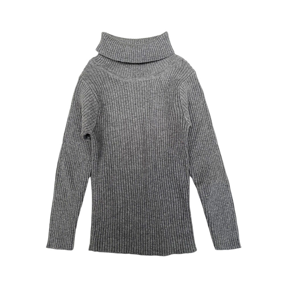 Turtleneck, washable, turtleneck, long sleeve T-shirt, rib knit, 100% cotton