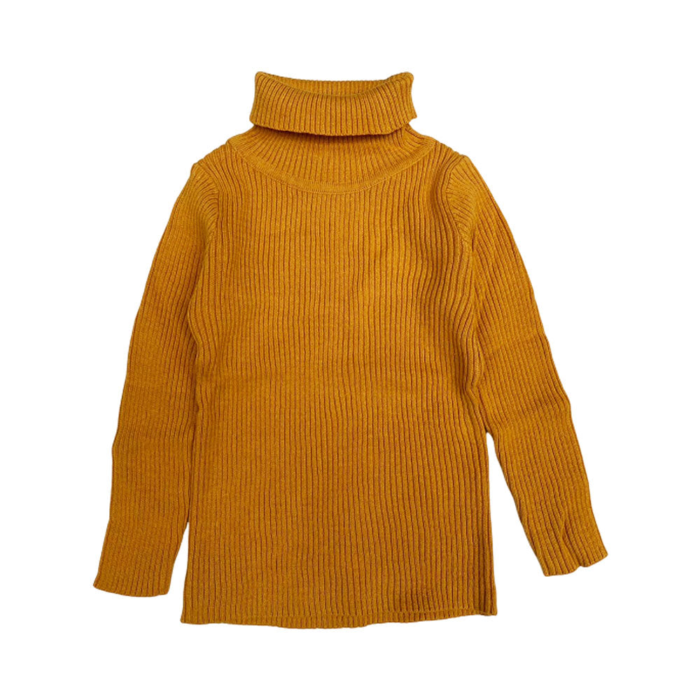 Turtleneck, washable, turtleneck, long sleeve T-shirt, rib knit, 100% cotton