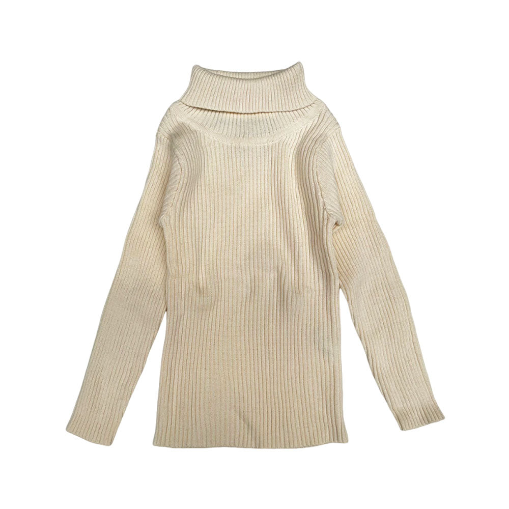 Turtleneck, washable, turtleneck, long sleeve T-shirt, rib knit, 100% cotton