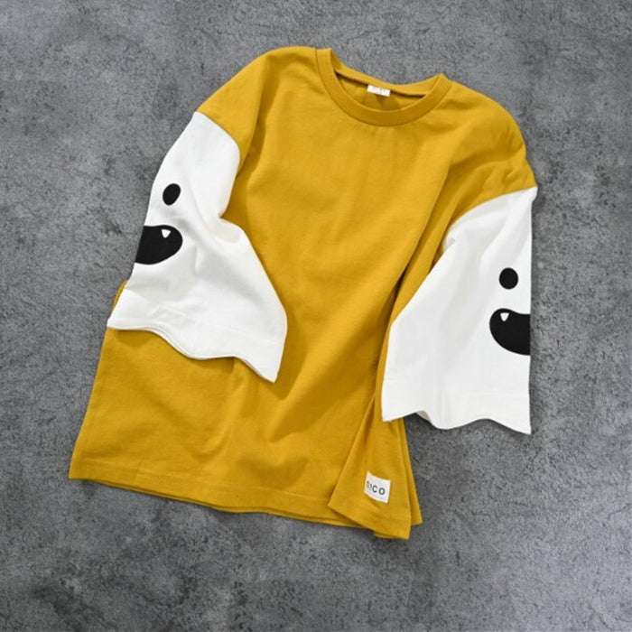 CHEEK ROOM Ghost Sleeve Long T-shirt