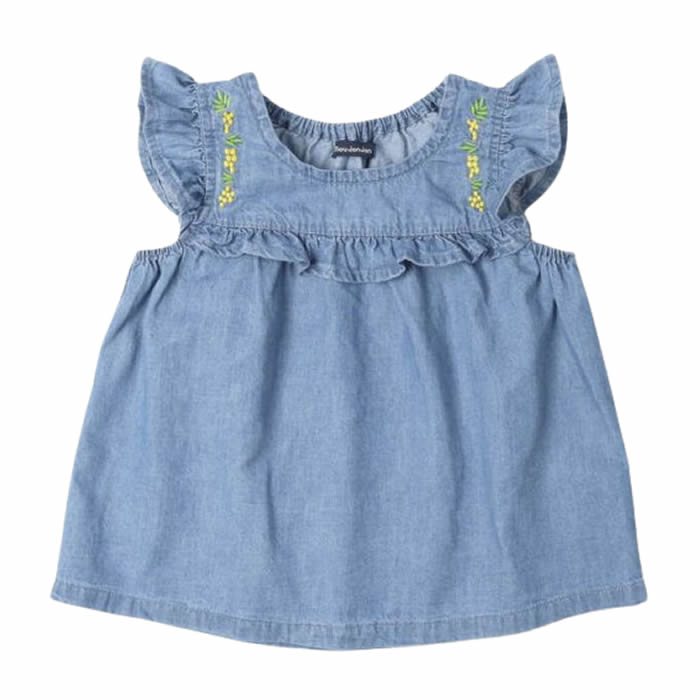 moujonjon Flower embroidered tunic vest