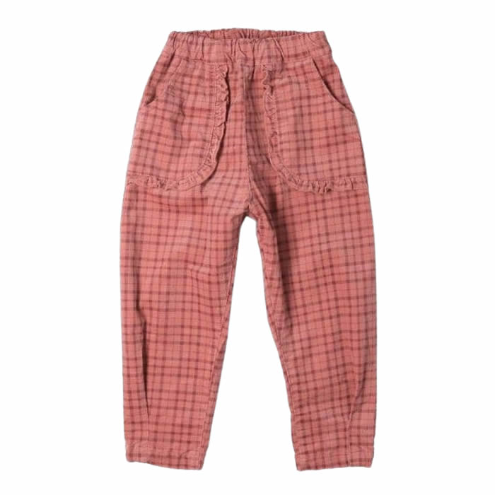 moujonjon corduroy check pants