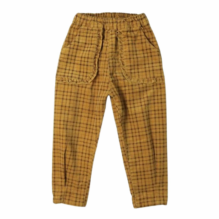 moujonjon corduroy check pants
