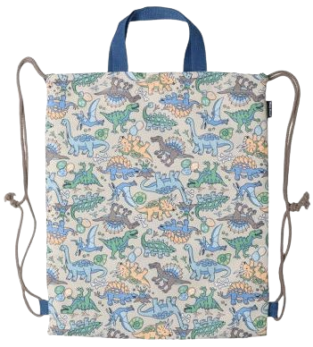Kids Foret Working Vehicles and Dinosaurs Print Knapsack