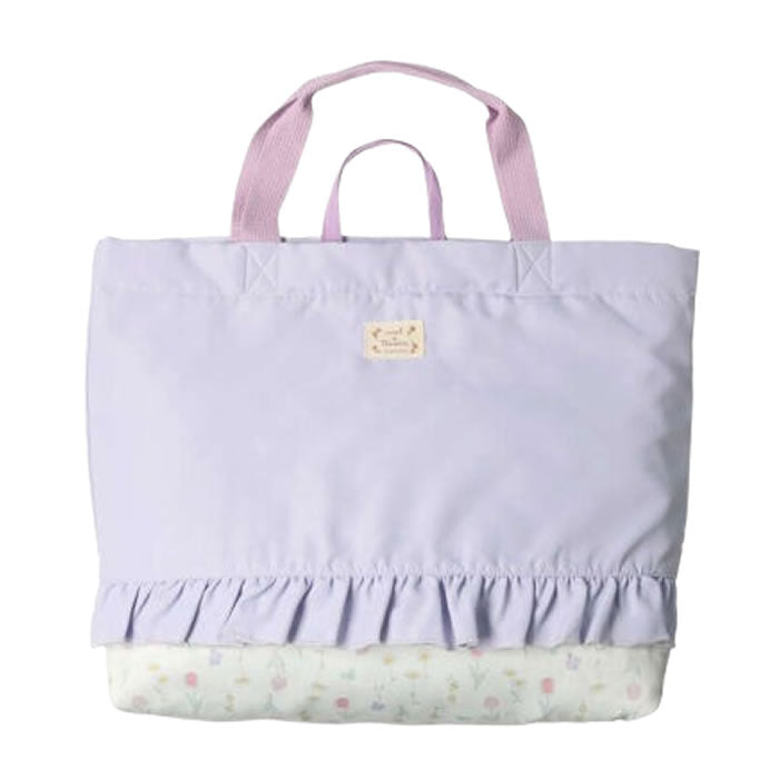 kids foret 花・くま柄フリル付きレッスンバック