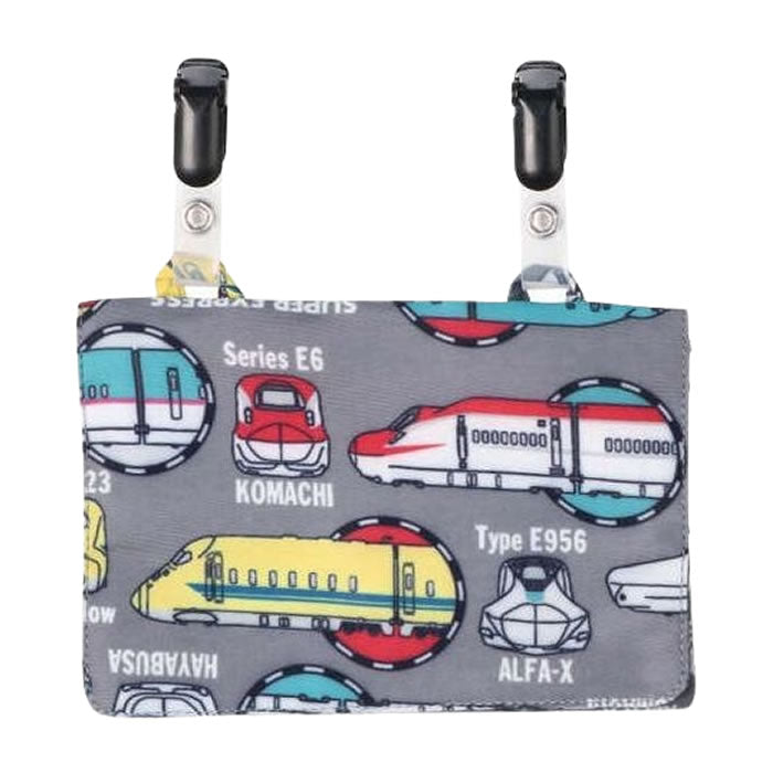 moujonjon JR Shinkansen train pattern tissue pouch