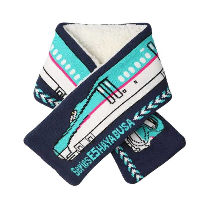 moujonjon JR Shinkansen train pattern scarf