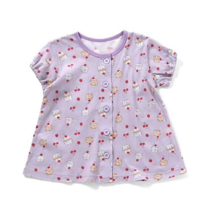 Ampersand Cupcake Print Short Sleeve Pajamas