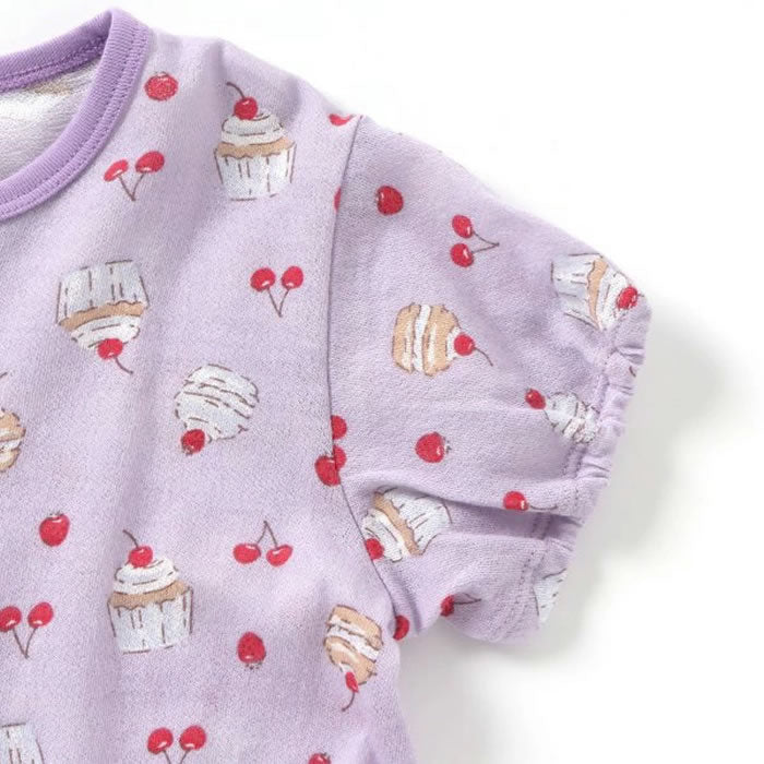 Ampersand Cupcake Print Short Sleeve Pajamas