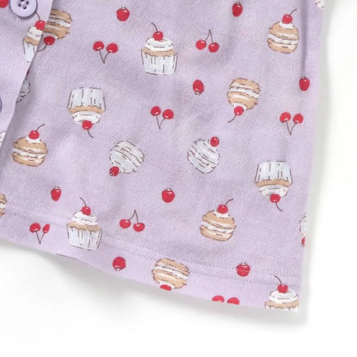 Ampersand Cupcake Print Short Sleeve Pajamas