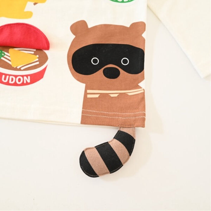 CHEEK ROOM Fox and Tanuki Long T-shirt