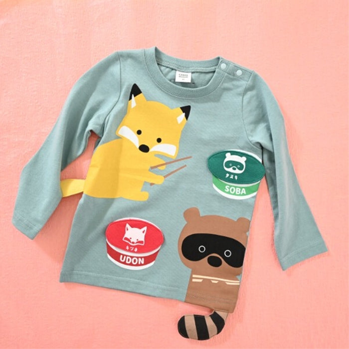 CHEEK ROOM Fox and Tanuki Long T-shirt