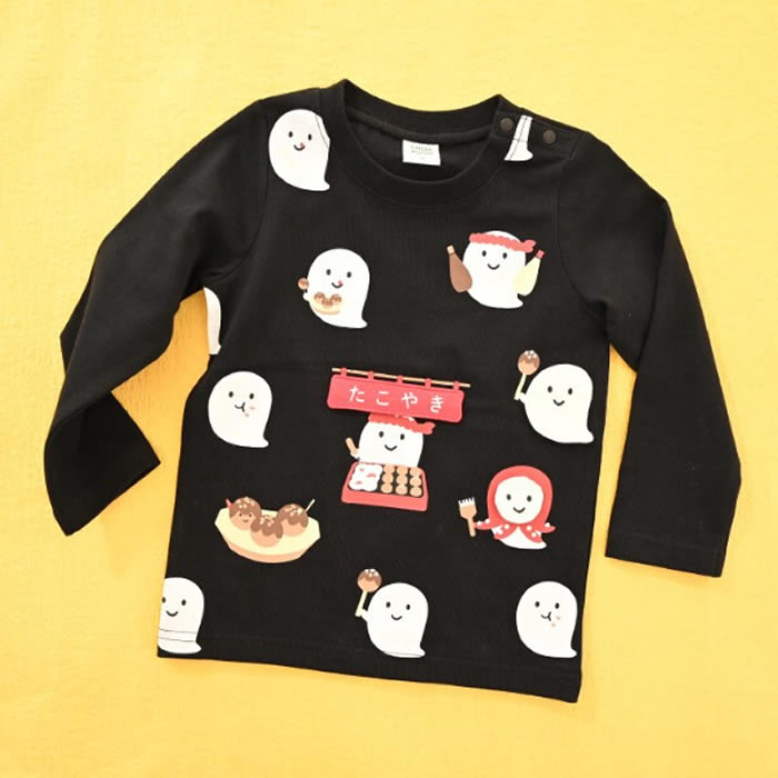 CHEEK ROOM Ghost Takoyaki Shop Long Sleeve T-Shirt