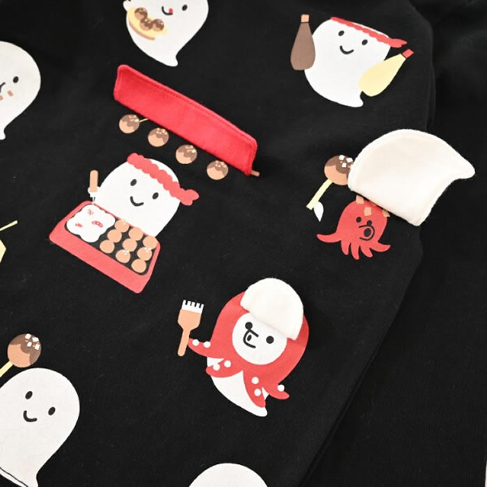 CHEEK ROOM Ghost Takoyaki Shop Long Sleeve T-Shirt