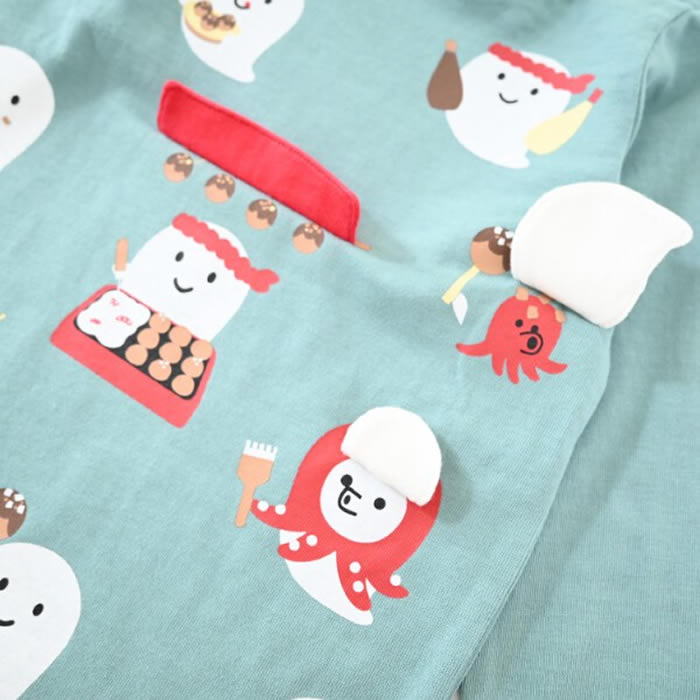 CHEEK ROOM Ghost Takoyaki Shop Long Sleeve T-Shirt