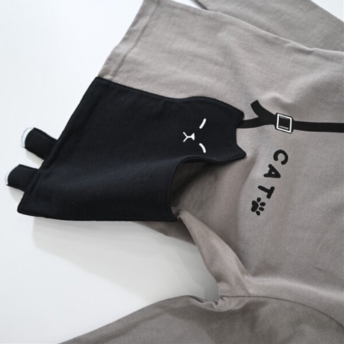 CHEEK ROOM Cat Pochette Long T-shirt