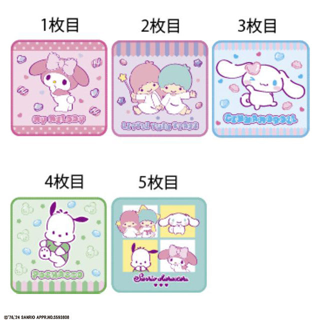 Set of 5 character mini towels and handkerchiefs