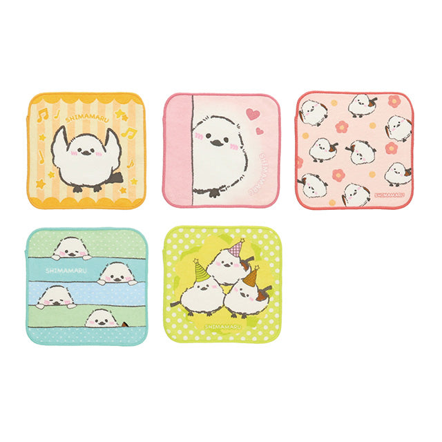 Set of 5 character mini towels and handkerchiefs