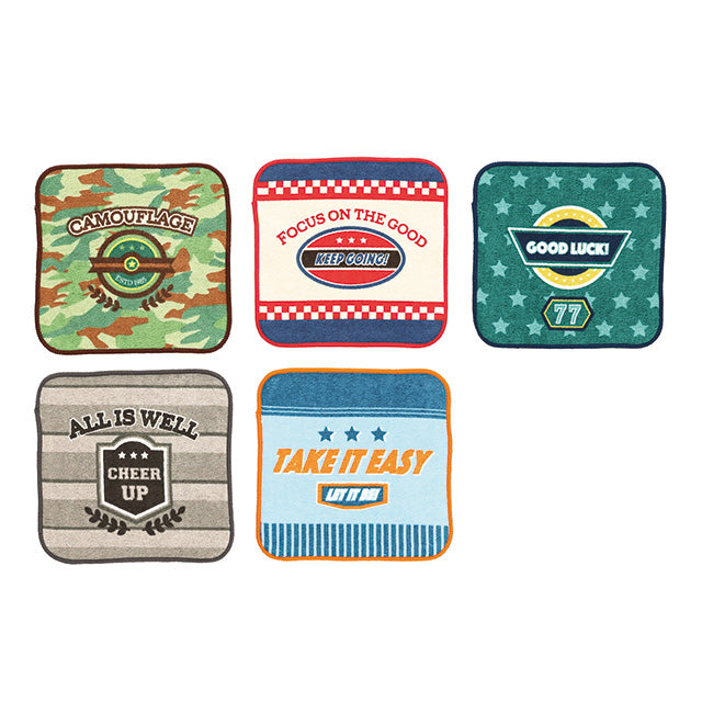 Set of 5 15 x 15 cm mini towels/handkerchiefs