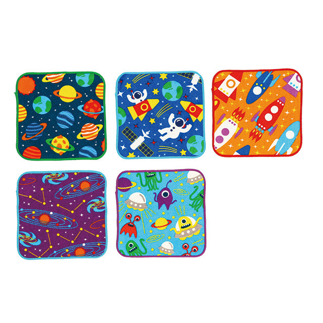 Set of 5 15 x 15 cm mini towels/handkerchiefs