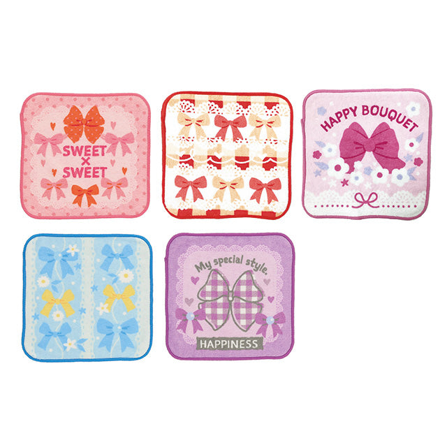Set of 5 15 x 15 cm mini towels/handkerchiefs
