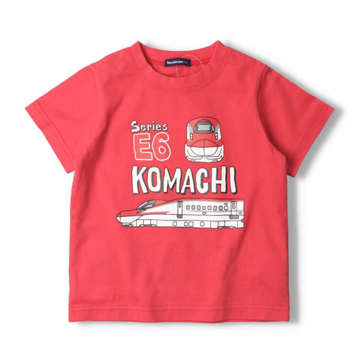 moujonjon 新幹線電車プリント半袖Tシャツ