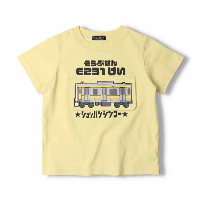 moujonjon JR在来線電車迷路仕掛け半袖Tシャツ