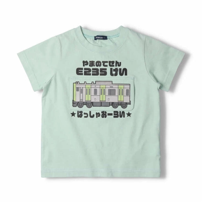 moujonjon JR在来線電車迷路仕掛け半袖Tシャツ