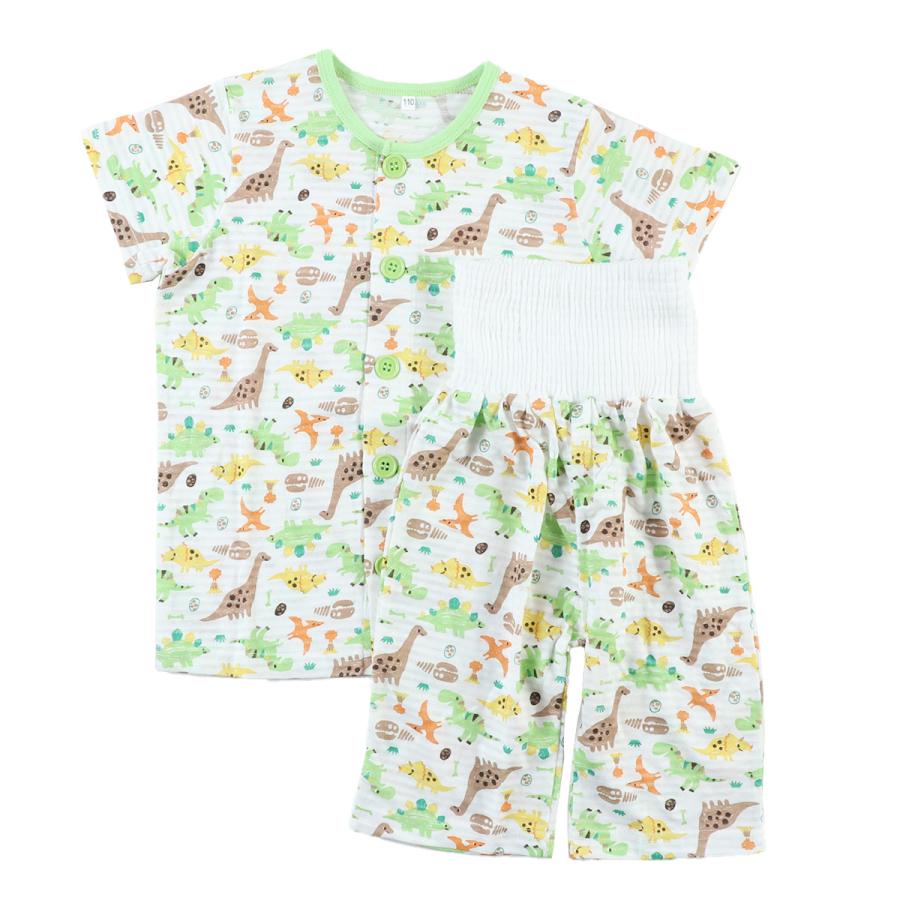 Kids short-sleeved pajamas with belly warmer