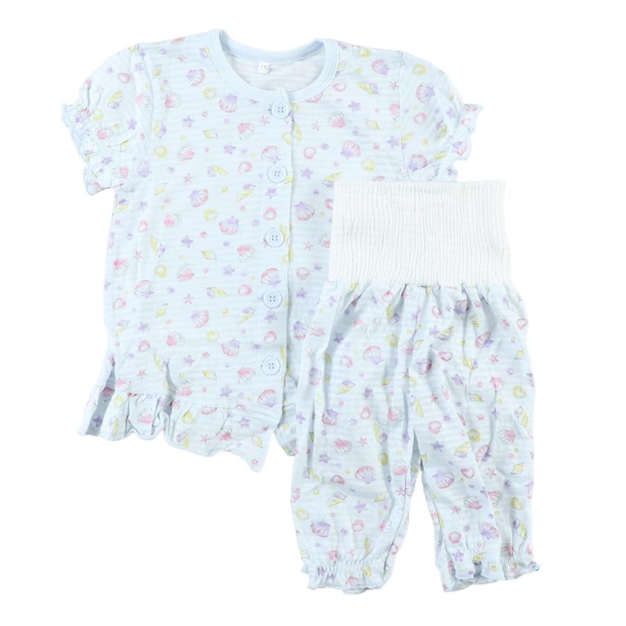 Kids short-sleeved pajamas with belly warmer