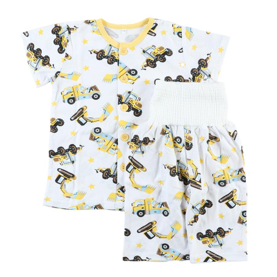 Kids short-sleeved pajamas with belly warmer