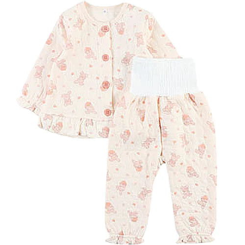 Kids pajamas, long sleeves, quilted, with belly warmer, autumn/winter, winter, loungewear, set, cotton, kids, boys, girls, loungewear, 100, 110, 120, 130