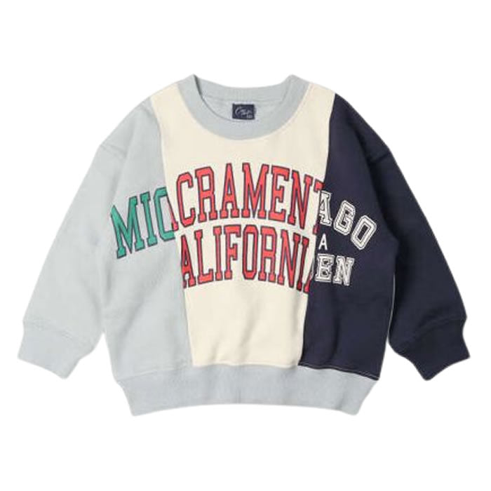 Crescent Remake-style switching fleece sweatshirt