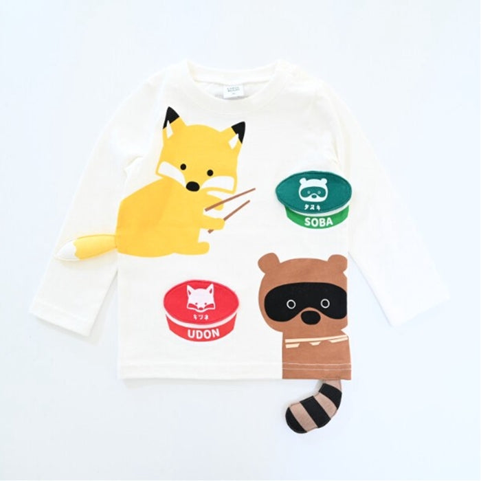 CHEEK ROOM Fox and Tanuki Long T-shirt