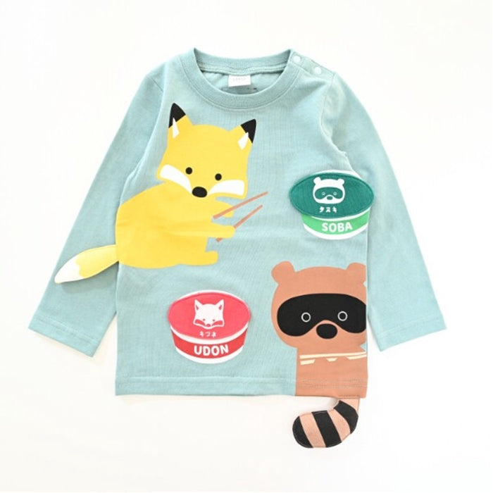 CHEEK ROOM Fox and Tanuki Long T-shirt