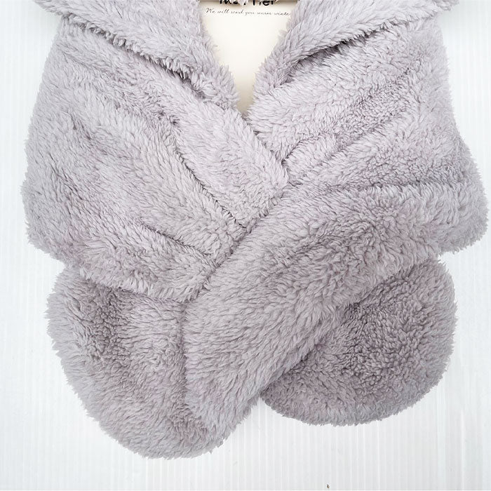 Rabbit print hooded scarf