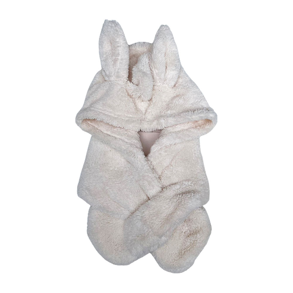 Rabbit print hooded scarf