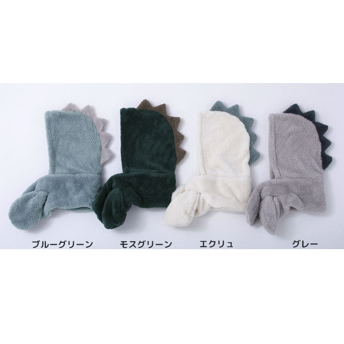 Dinosaur print hooded scarf