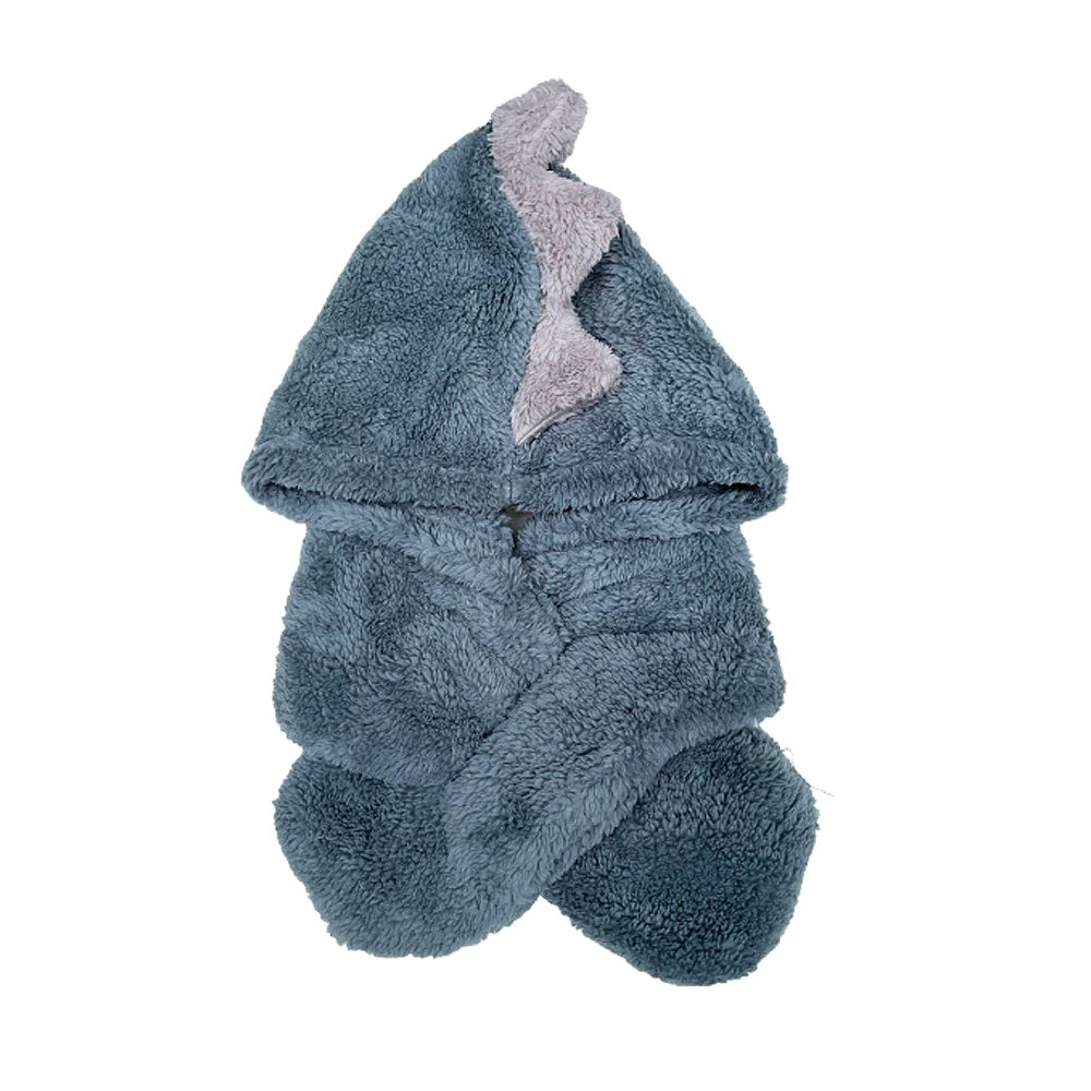 Dinosaur print hooded scarf