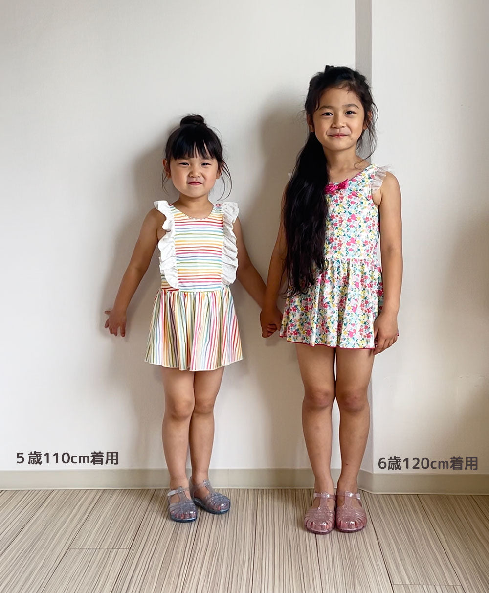 Rashguard Swimsuit Long Sleeve Kids Girls 80-120cm