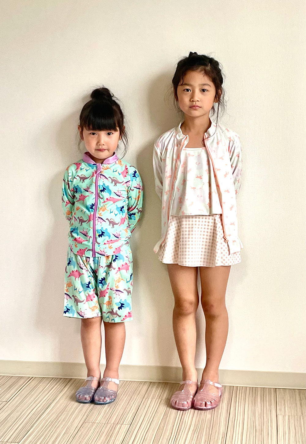 Rashguard Swimsuit Long Sleeve Kids Girls 80-120cm