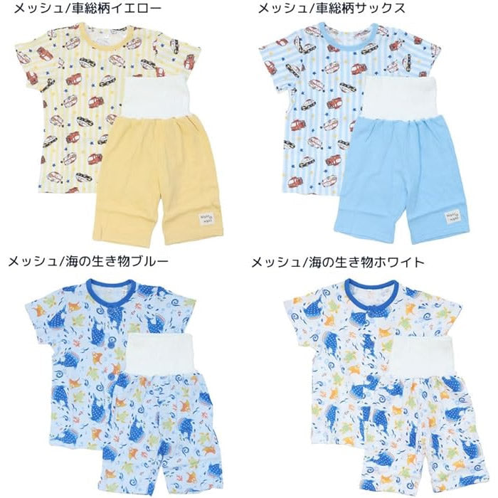 腹巻付き 半袖パジャマ 男の子ベビー