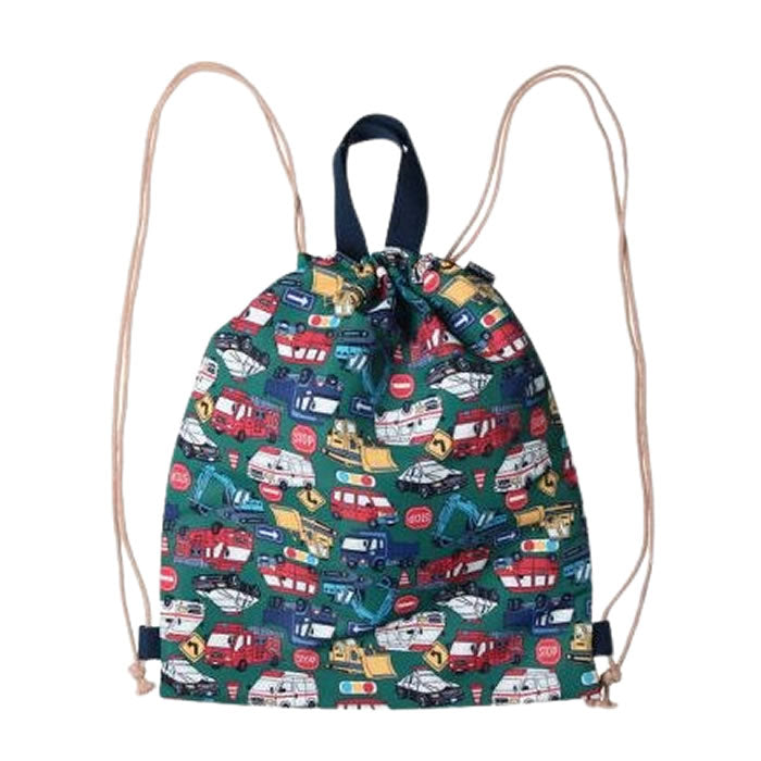 Kids Foret Working Vehicles and Dinosaurs Print Knapsack